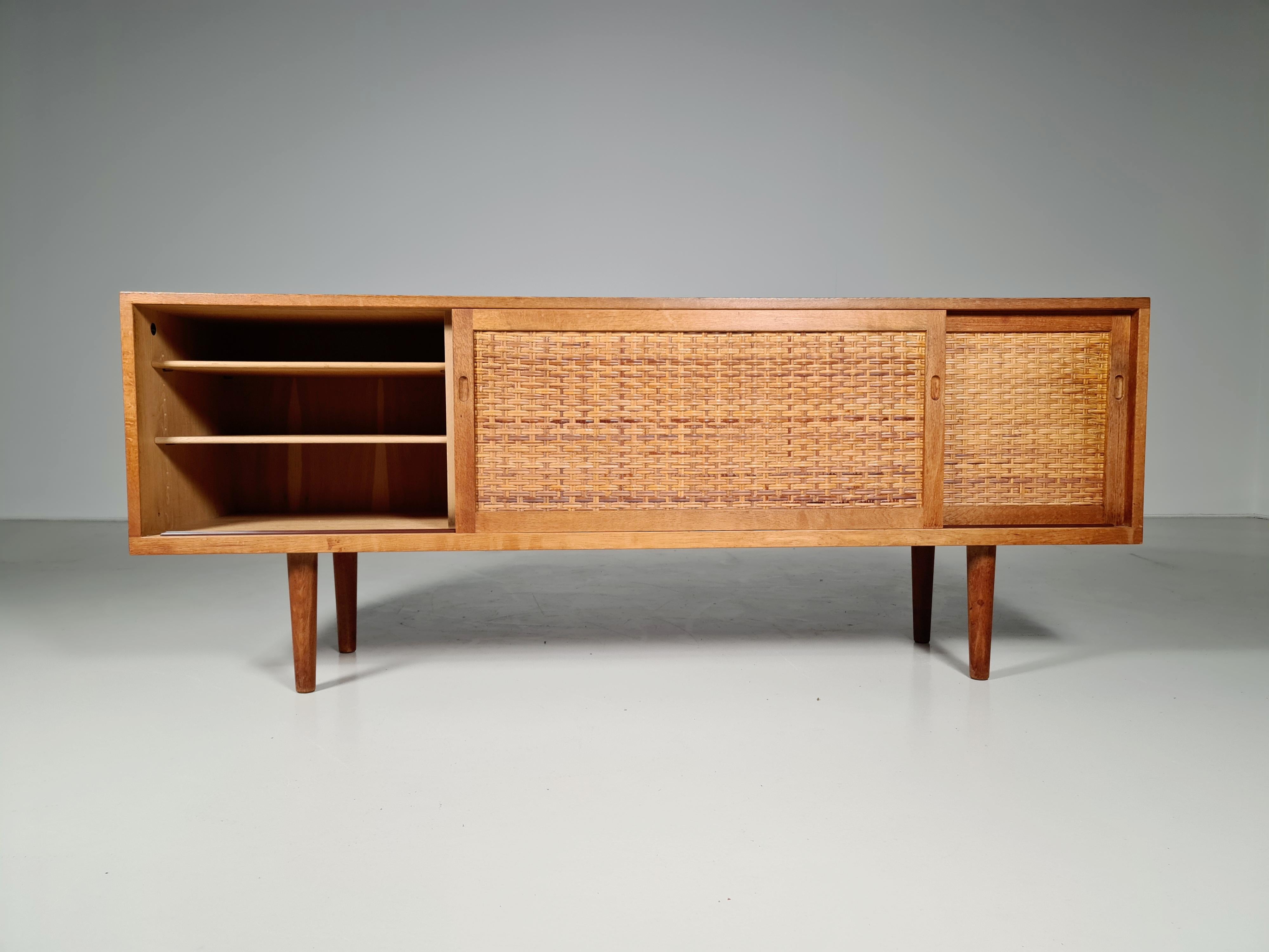 Danish RY-26 Sideboard with Cane by Hans Wegner for RY Mobler, 1950s
