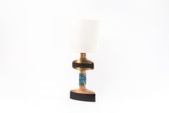 Carmen Table Lamp in Shagreen/Shell/Agate & Bronze-Patina Brass by R&Y Augousti