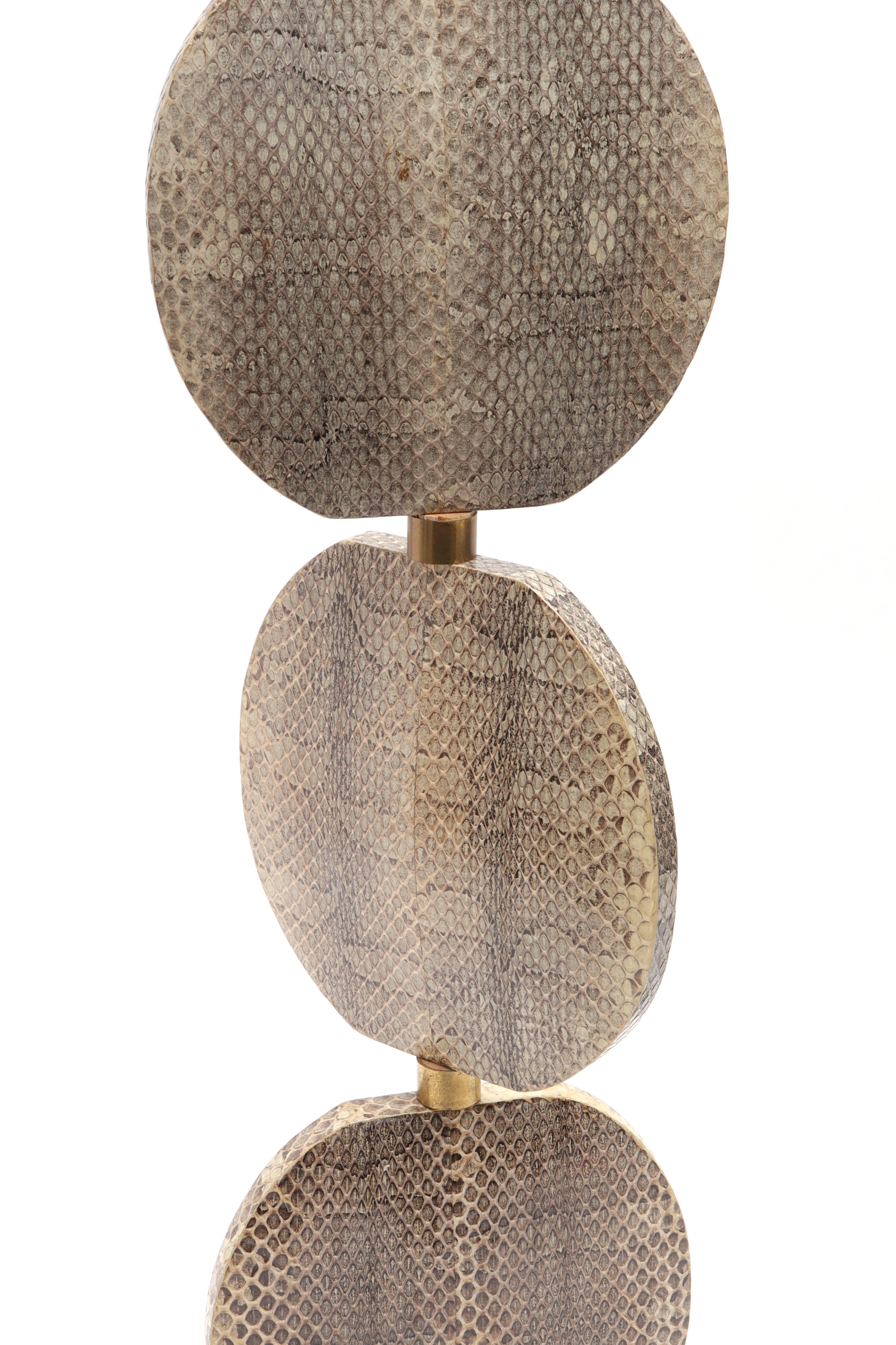 Animal Skin R & Y Augousti French Modern Snakeskin Table Lamp