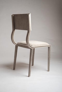 Lola Chair in Cream Shagreen with Cream Upholstered Seat by R&Y Augousti