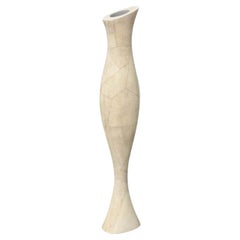R&Y Augousti Midcentury Continental Modern Large Shagreen Vase
