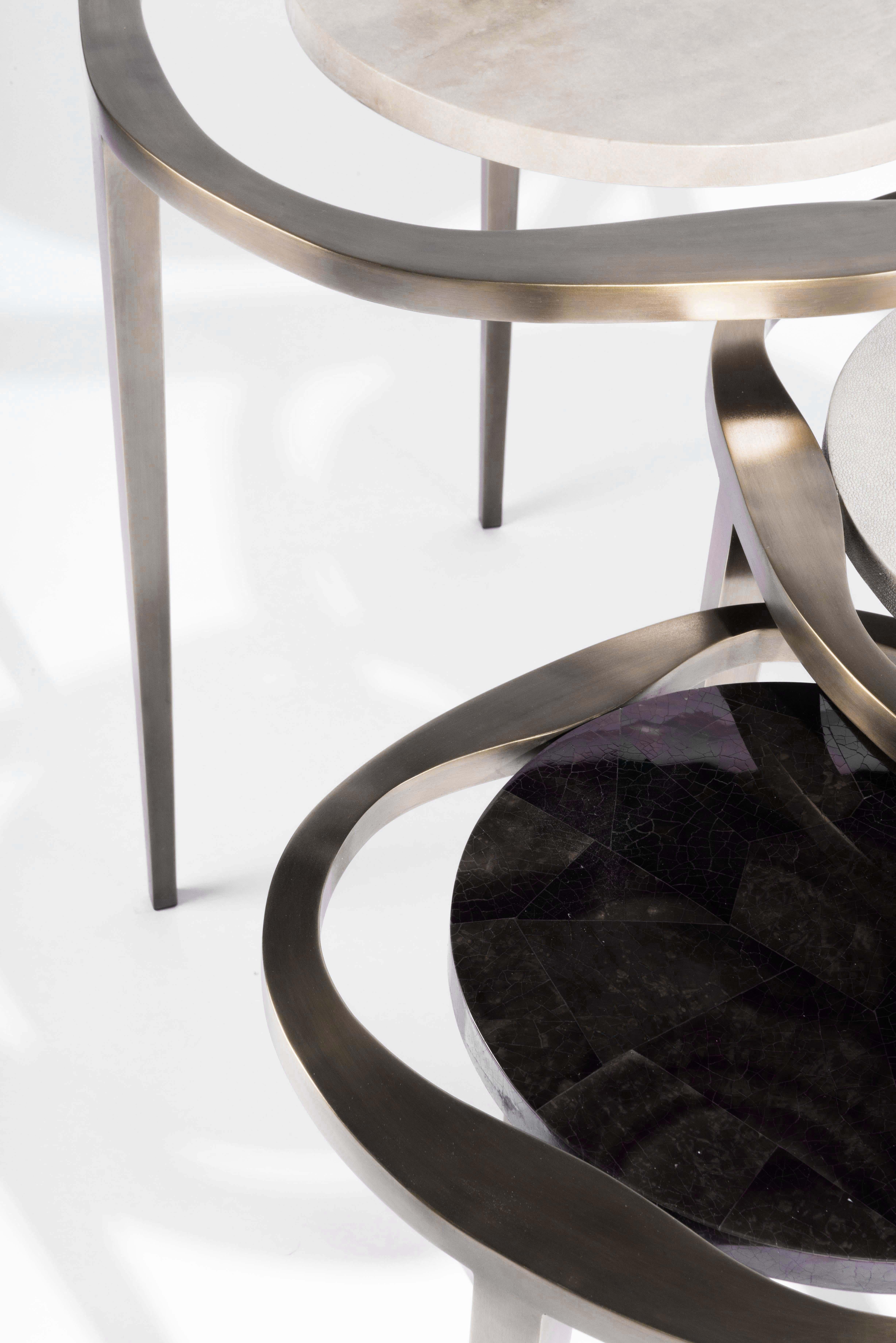 The Paris based label has distinguished themselves since their launch, with their iconic use of shagreen mixed with brass and other exotic materials. All furniture is handcrafted by skilled artisans, ultimately making each piece unique, designed in