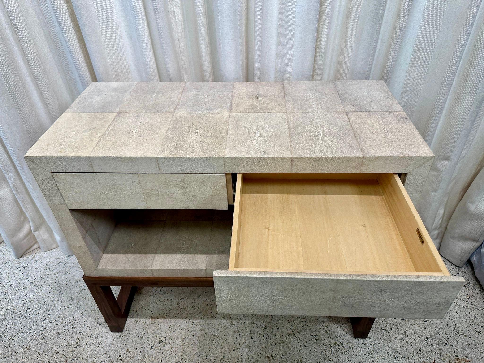 Post-Modern R&Y Augousti Paris - Shagreen Credenza/ Console Cabinet
