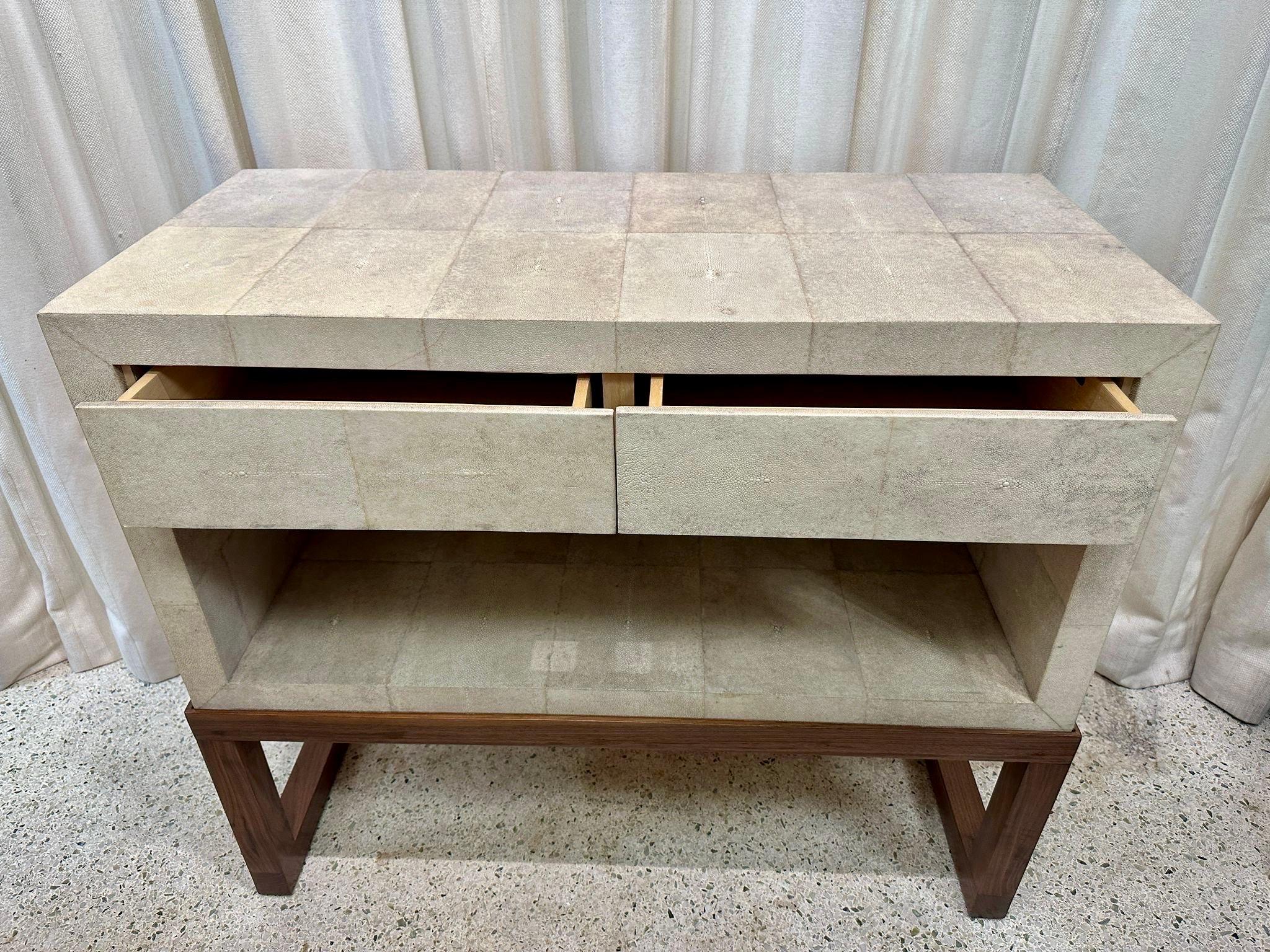 French R&Y Augousti Paris - Shagreen Credenza/ Console Cabinet
