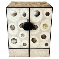 R&Y Augousti Shagreen Veneered Table Cabinet / Jewelry Box