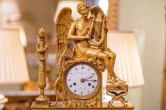 Ry Fine Late 18th Century French Empire Gilt Bronze Clock, Signed