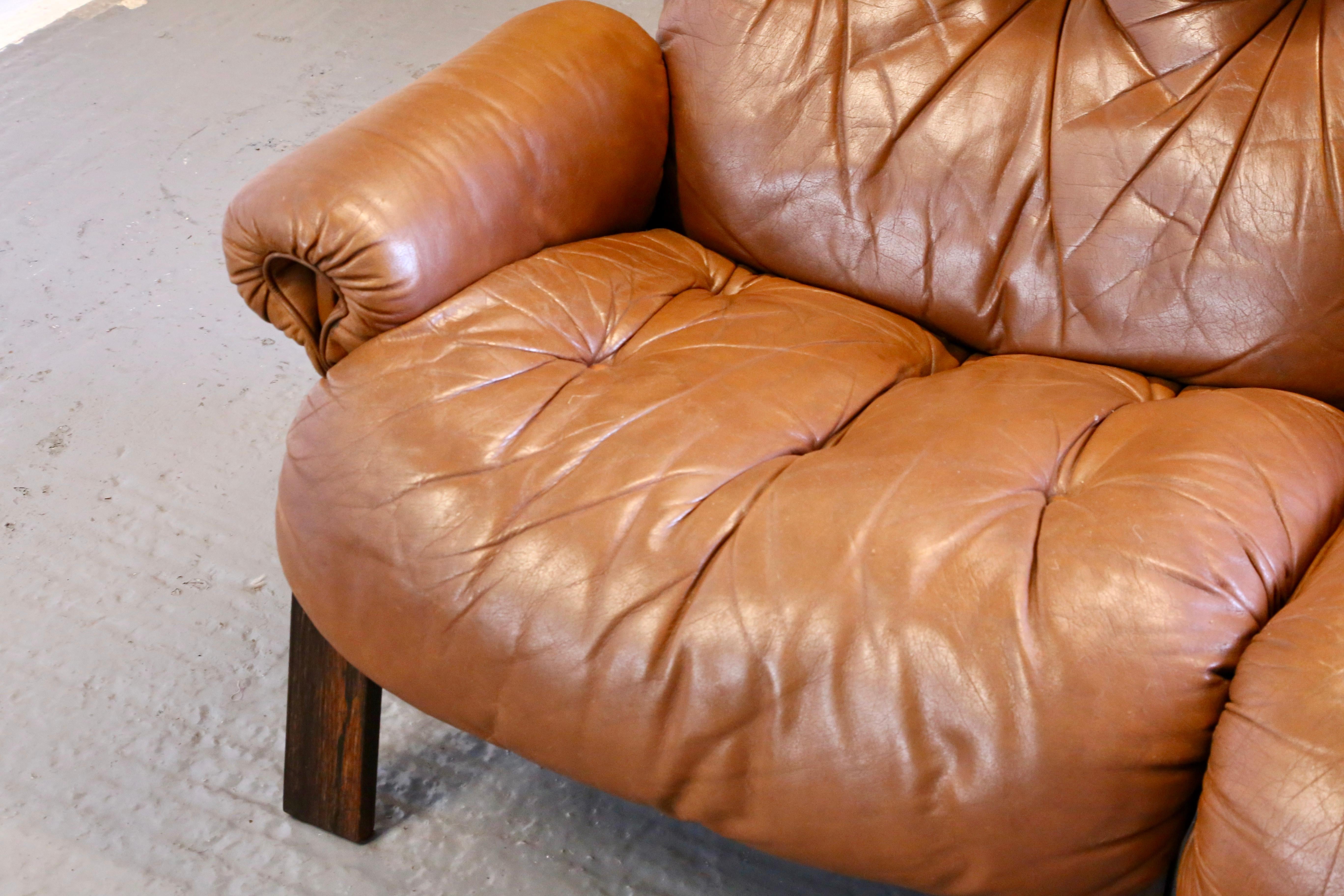 Ry-Wing Leather Lounge Sofa/Chairs by Elsa & Nordahl Solheim for Rybo Rykken For Sale 1