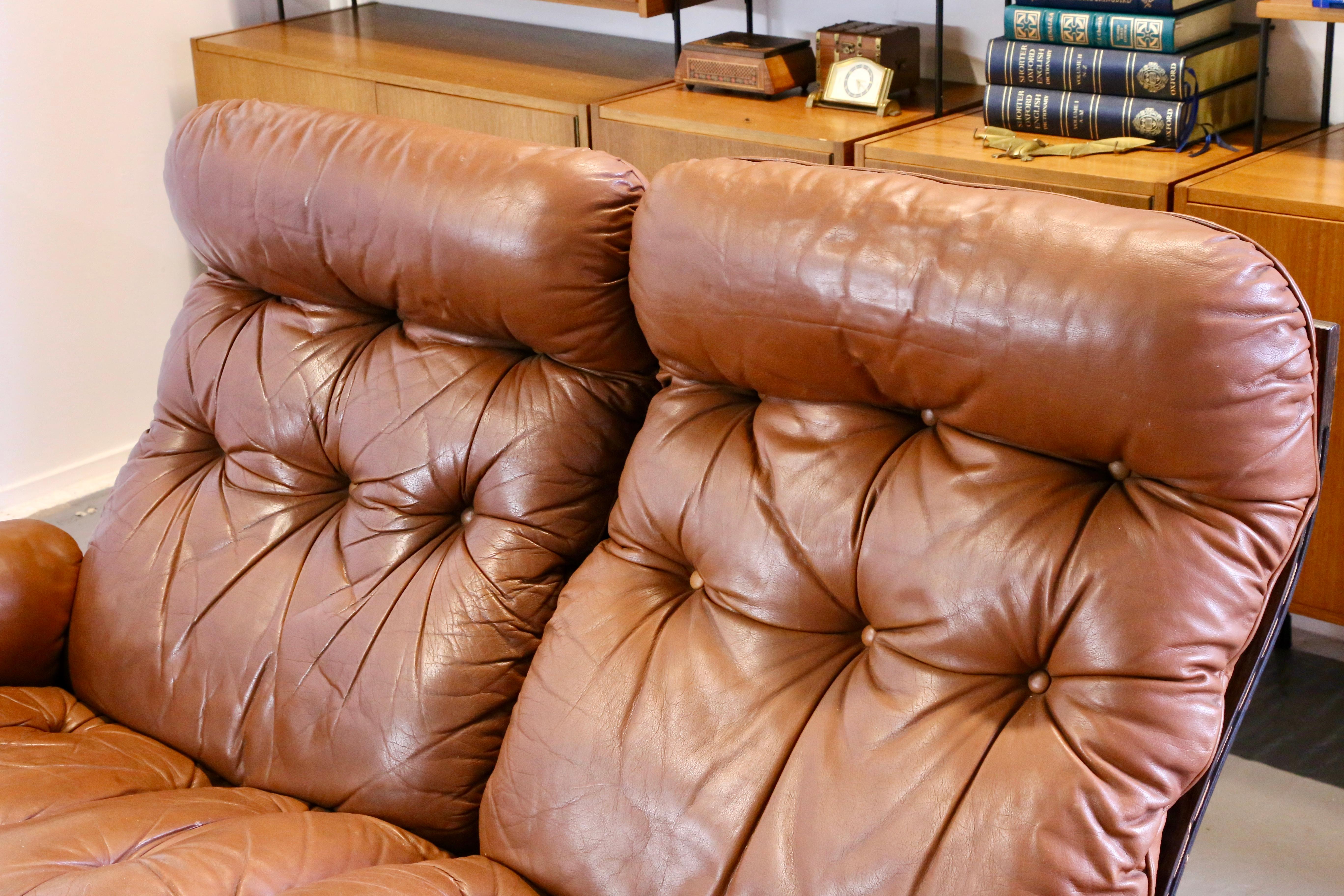 Canapés de salon/chaises en cuir Ry-Wing d'Elsa & Nordahl Solheim pour Rybo Rykken en vente 1