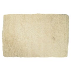 Rya carpet in natural white wool, produced by Blekinge Rya, Sweden.