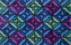 Rya carpet, Sweden. Handwoven. Modernist design. 1958