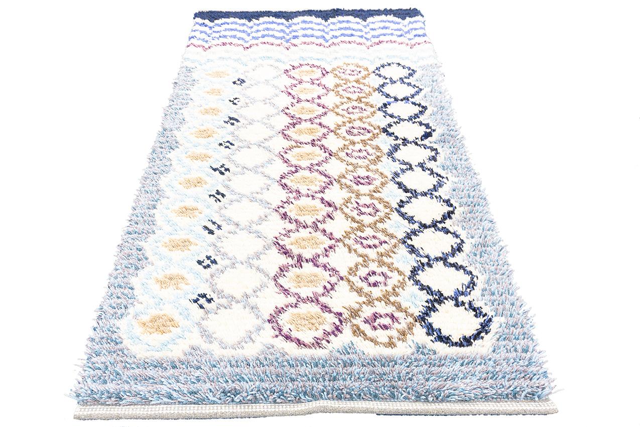 Alfombra Rya Diseño abstracto, 1950-1970 Escandinavo en venta