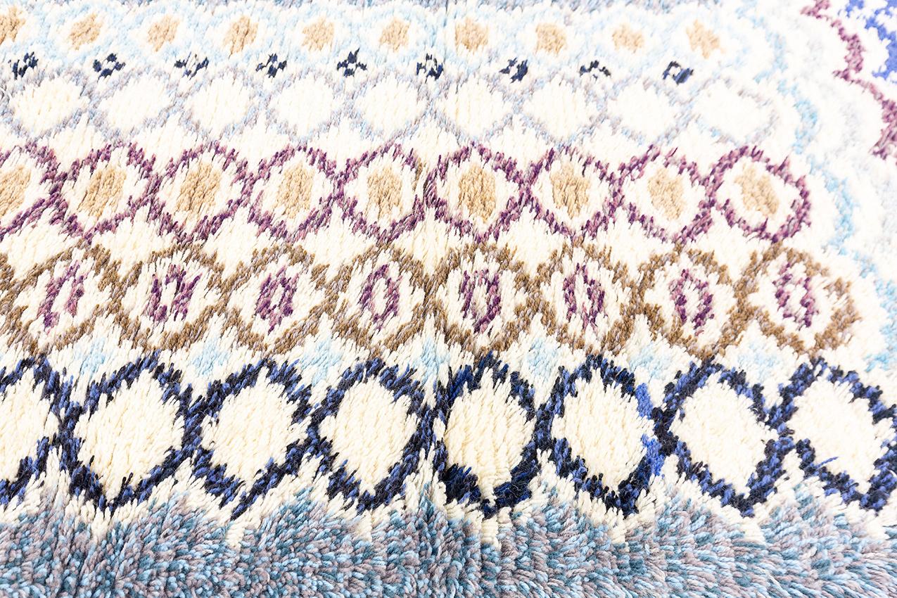 Alfombra Rya Diseño abstracto, 1950-1970 Anudado a mano en venta