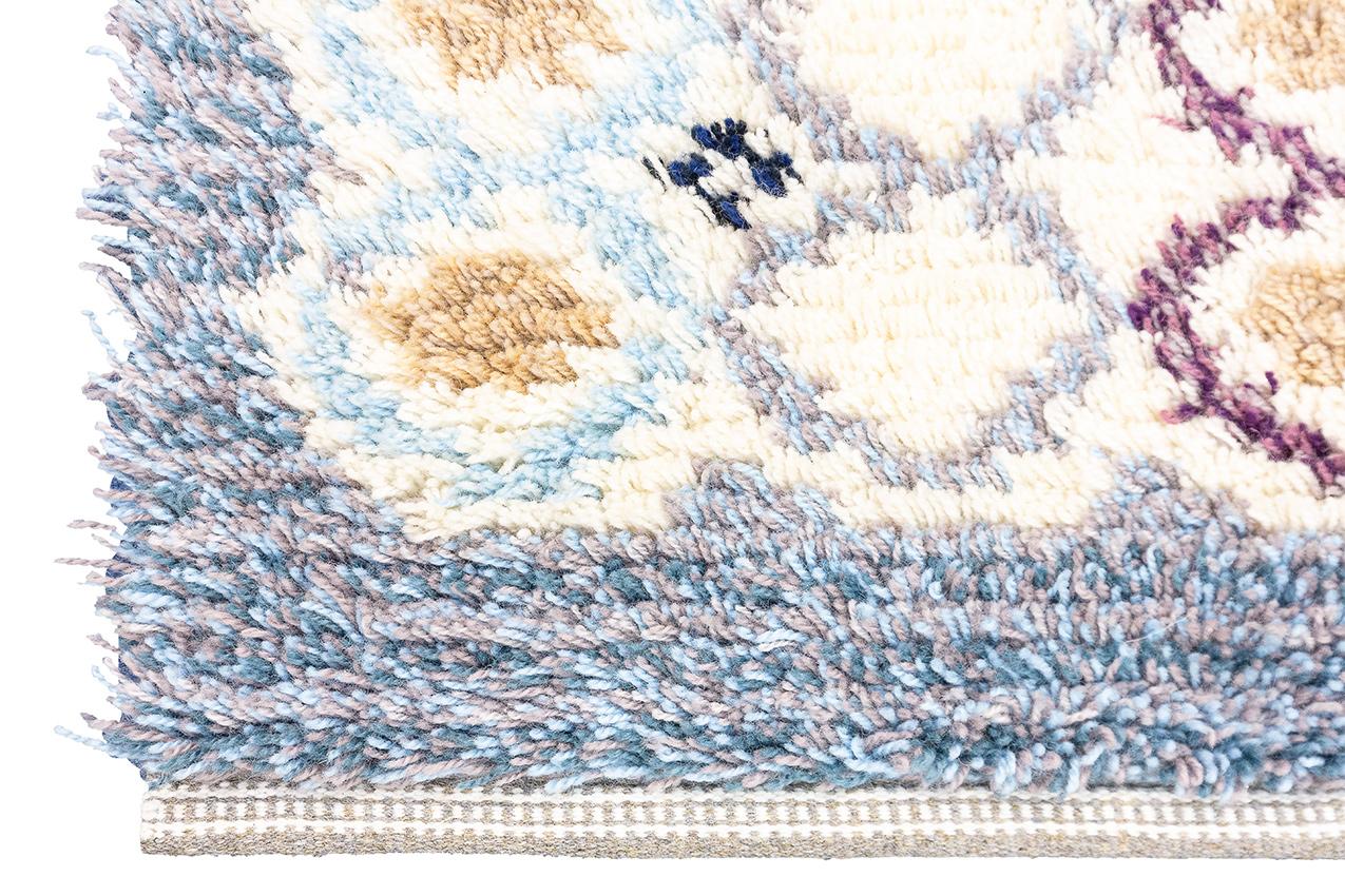 Alfombra Rya Diseño abstracto, 1950-1970 en Bueno estado para la venta en Ferrara, IT