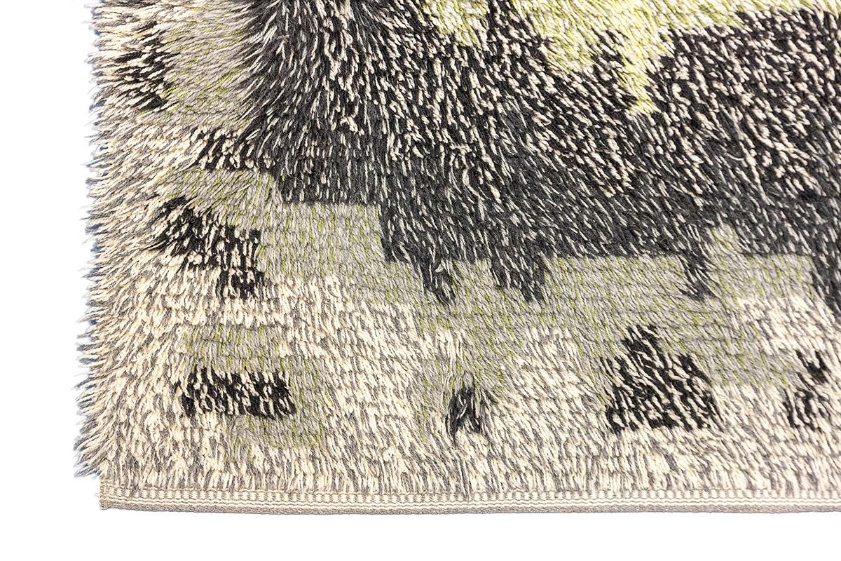 Hand-Knotted Rya Rug Abstract Design Mollaianrugs Collection For Sale
