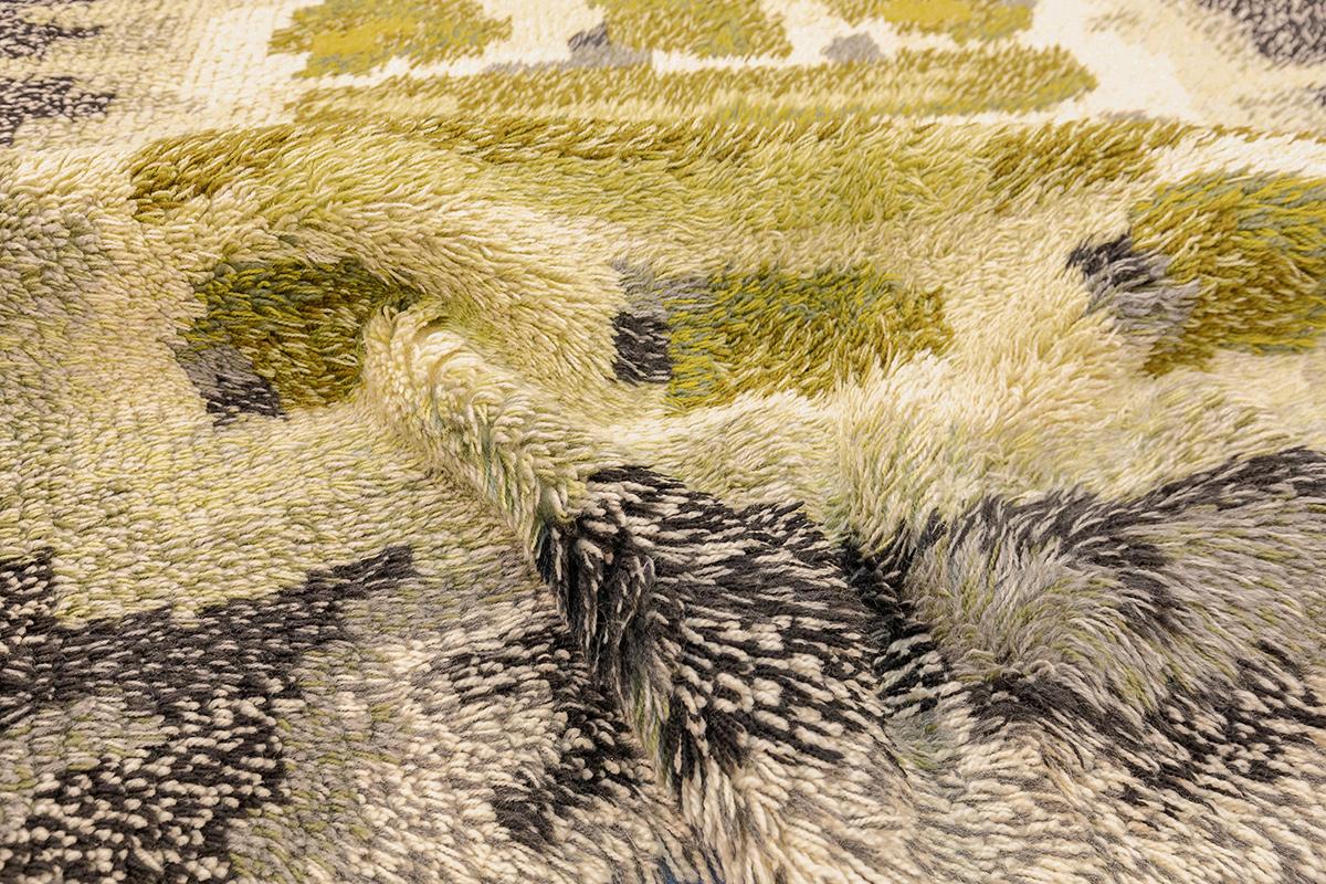 20th Century Rya Rug Abstract Design Mollaianrugs Collection For Sale