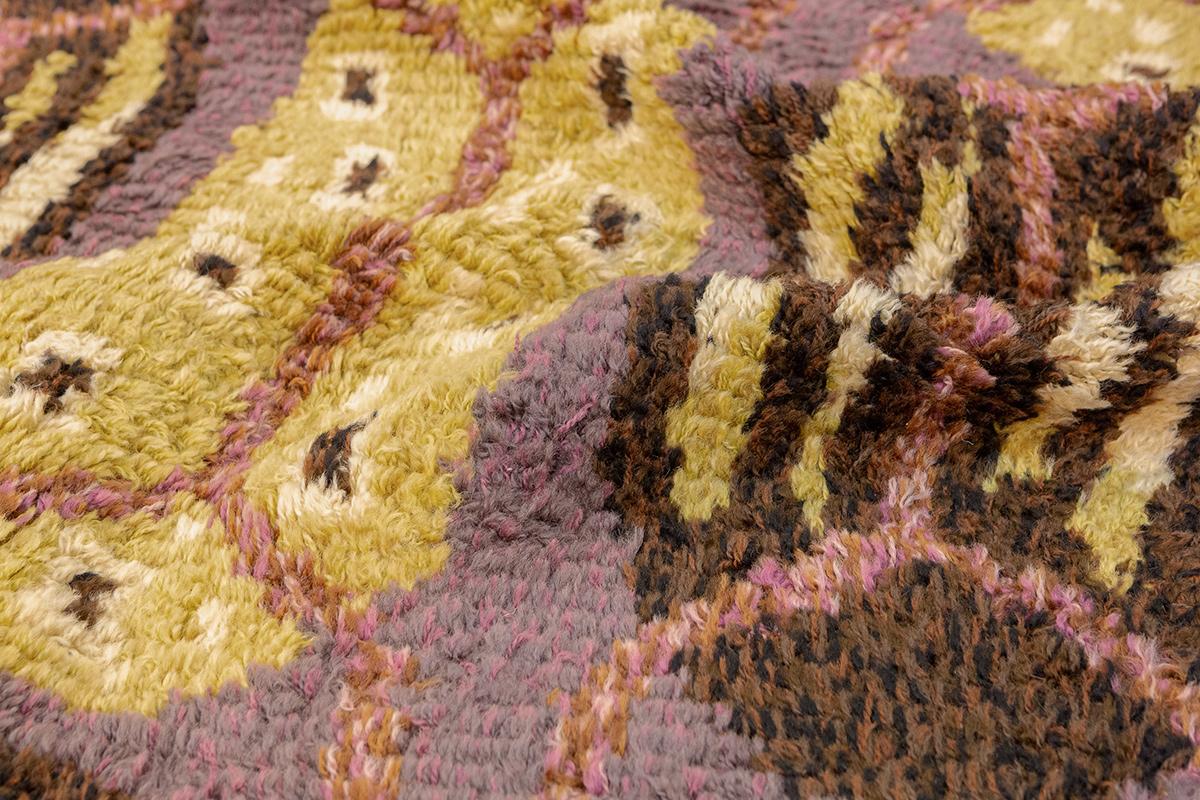 20th Century Rya Rug Abstract Design Mollaianrugs Collection For Sale
