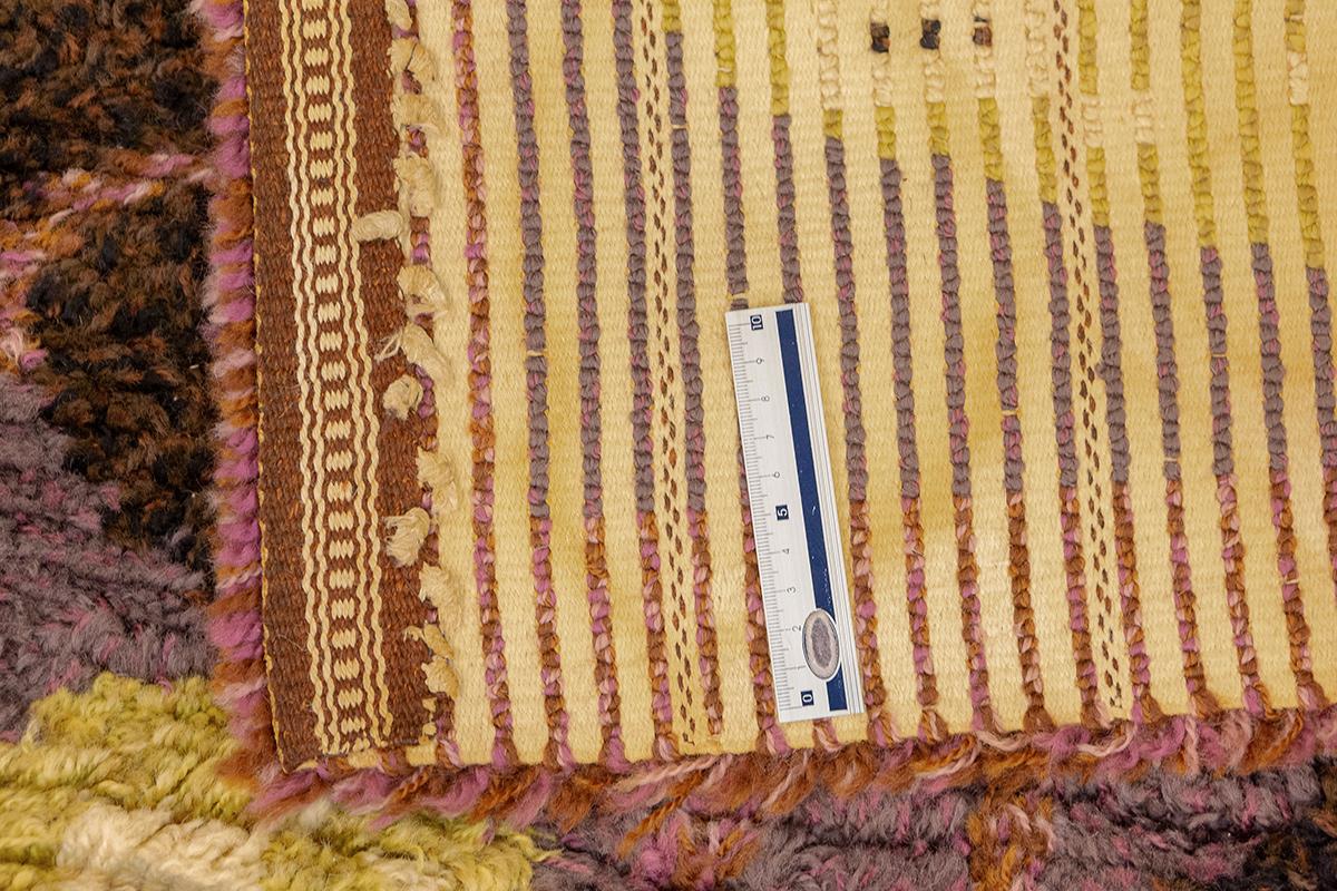 Wool Rya Rug Abstract Design Mollaianrugs Collection For Sale