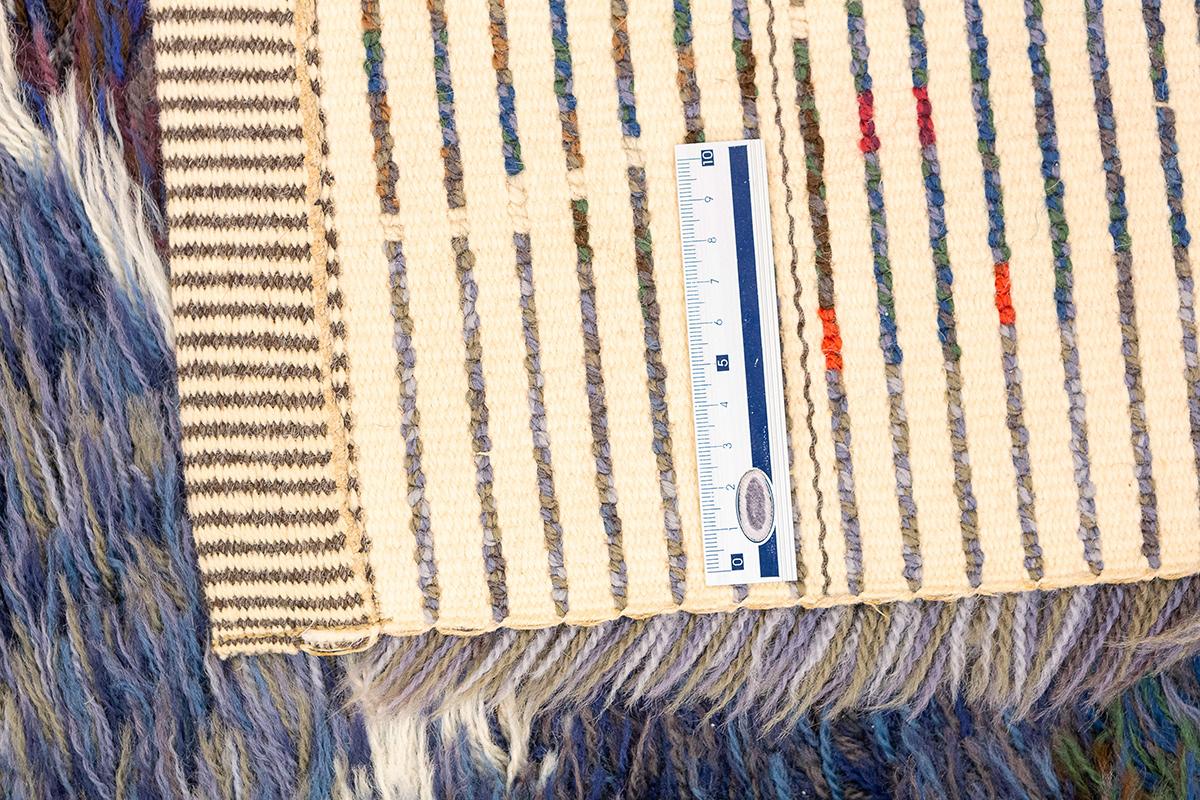 Wool Rya Rug Abstract Design Mollaianrugs Collection For Sale