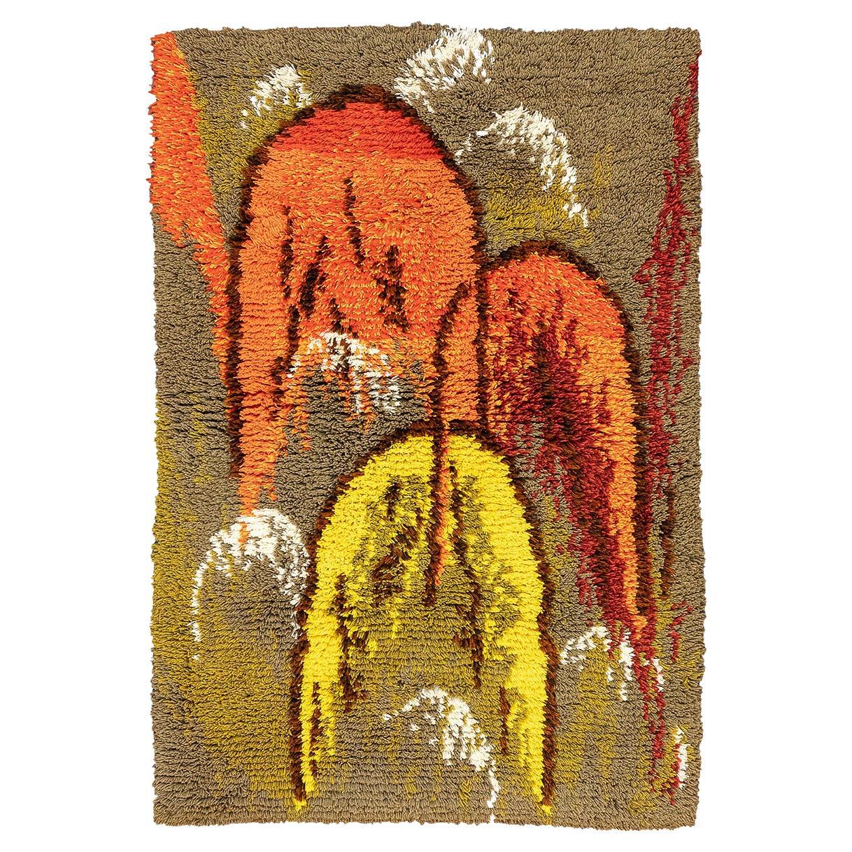 Rya Rug Abstract Design