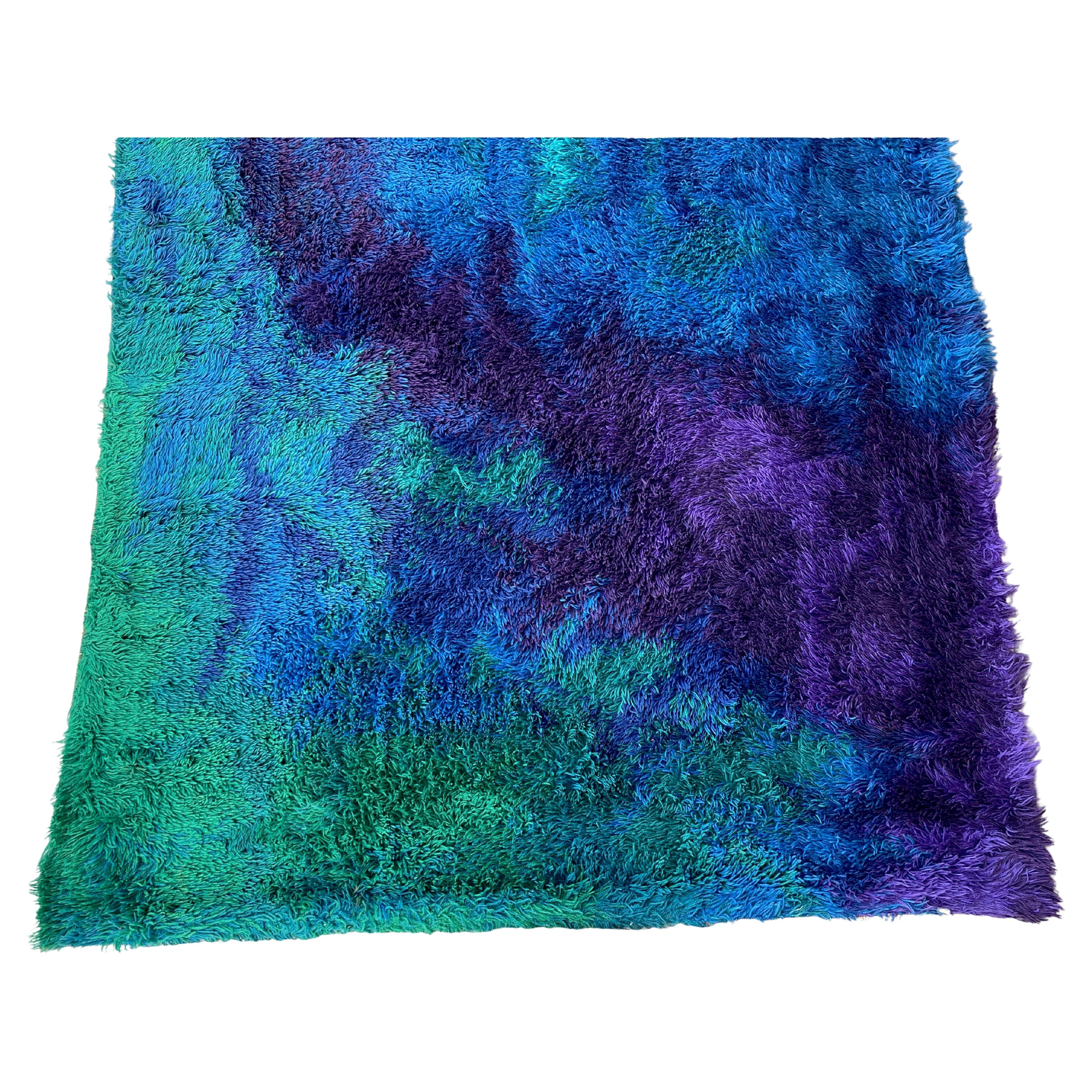 Rya Rug by Ib Antoni for Unika Væv 75 x 54 For Sale