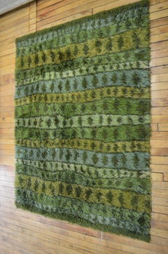 Rya Rug by Scandinavian Designer Eva Brummer Titled: Shadow in the Forest