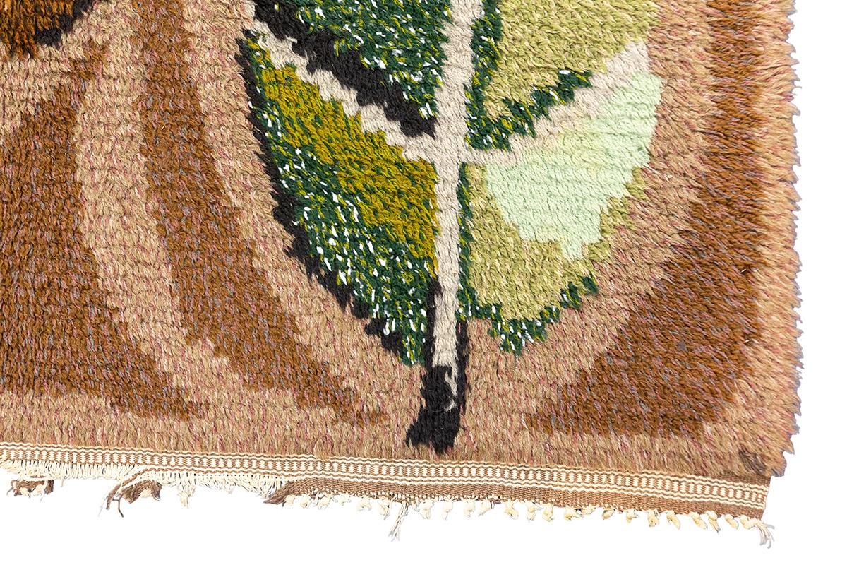 Hand-Knotted Rya Rug Earthy Tones Mollaianrugs Collection For Sale