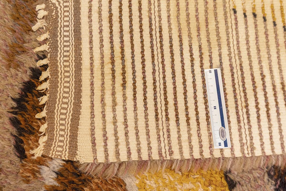 Wool Rya Rug Earthy Tones Mollaianrugs Collection For Sale