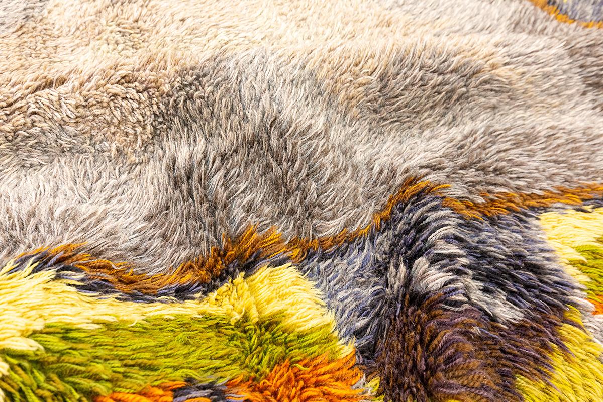 20th Century Rya Rug Gray Mollaianrugs Collection For Sale