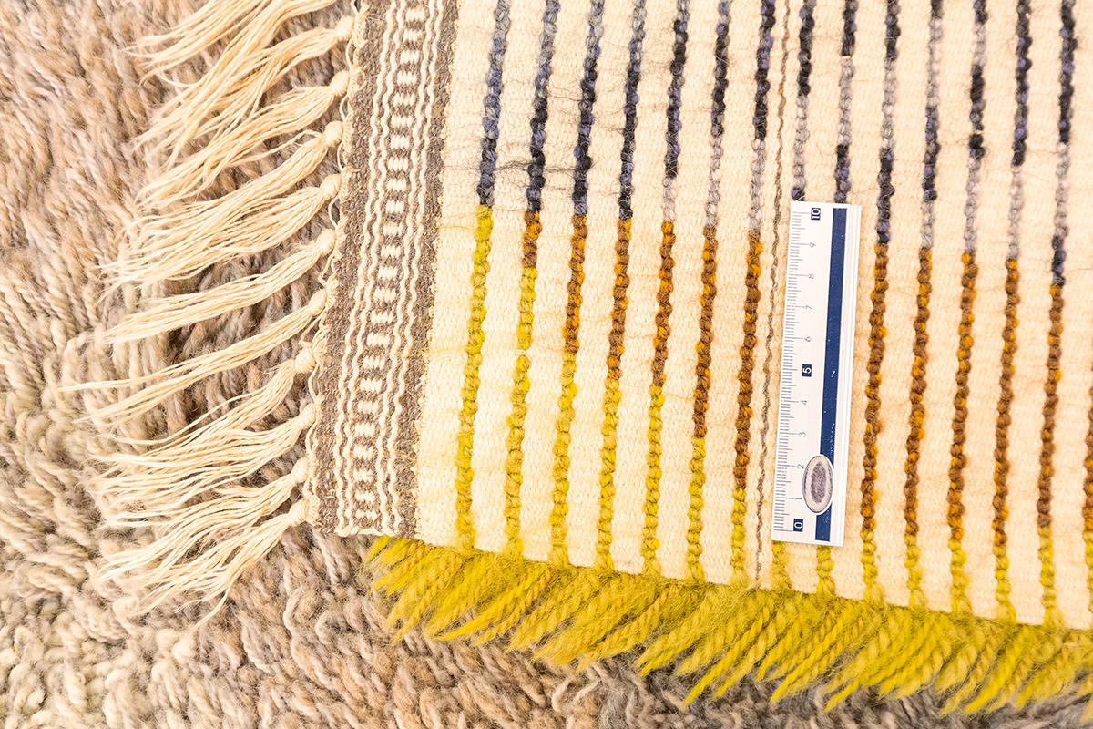 Wool Rya Rug Gray Mollaianrugs Collection For Sale