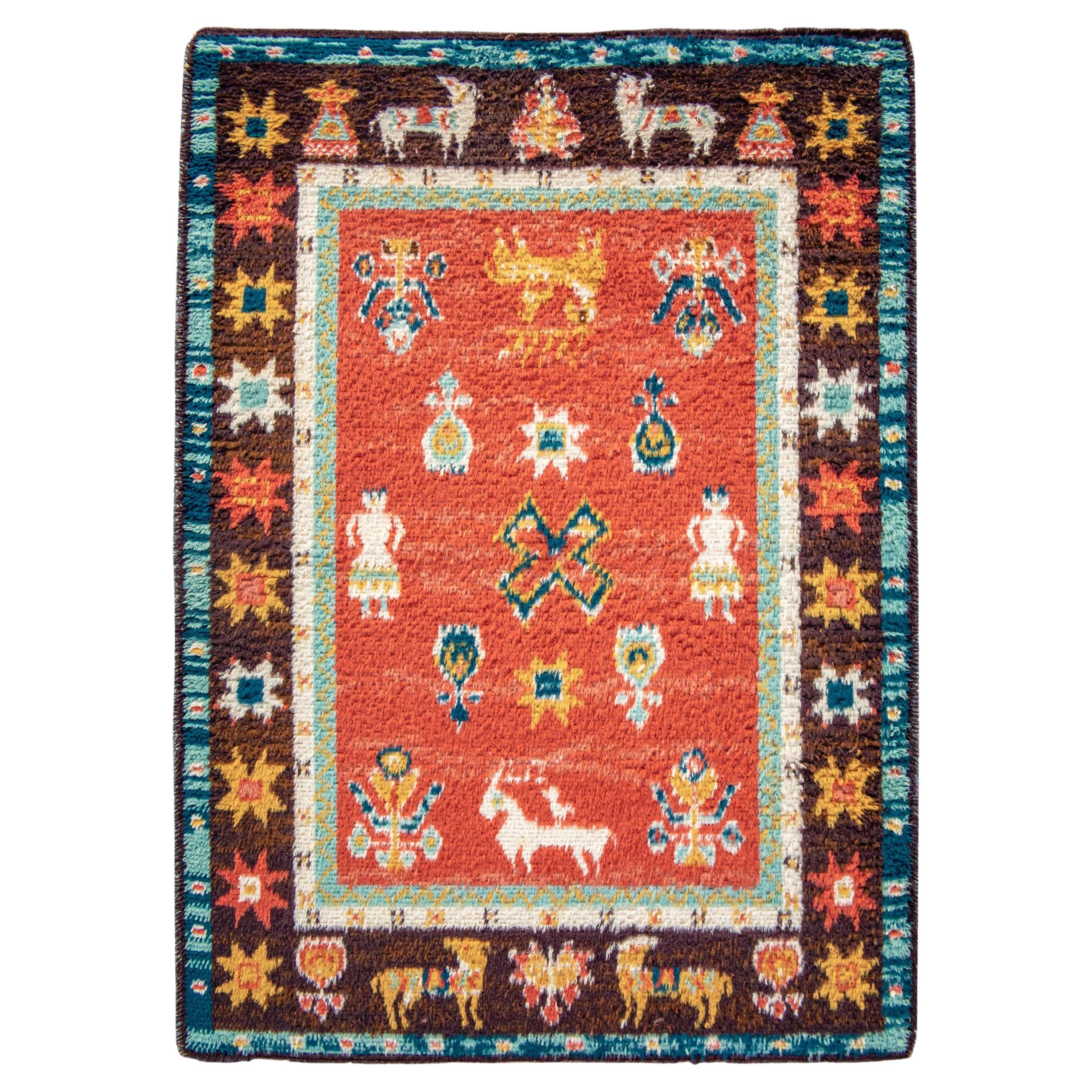 Rya Rug, Late 20th Century For Sale