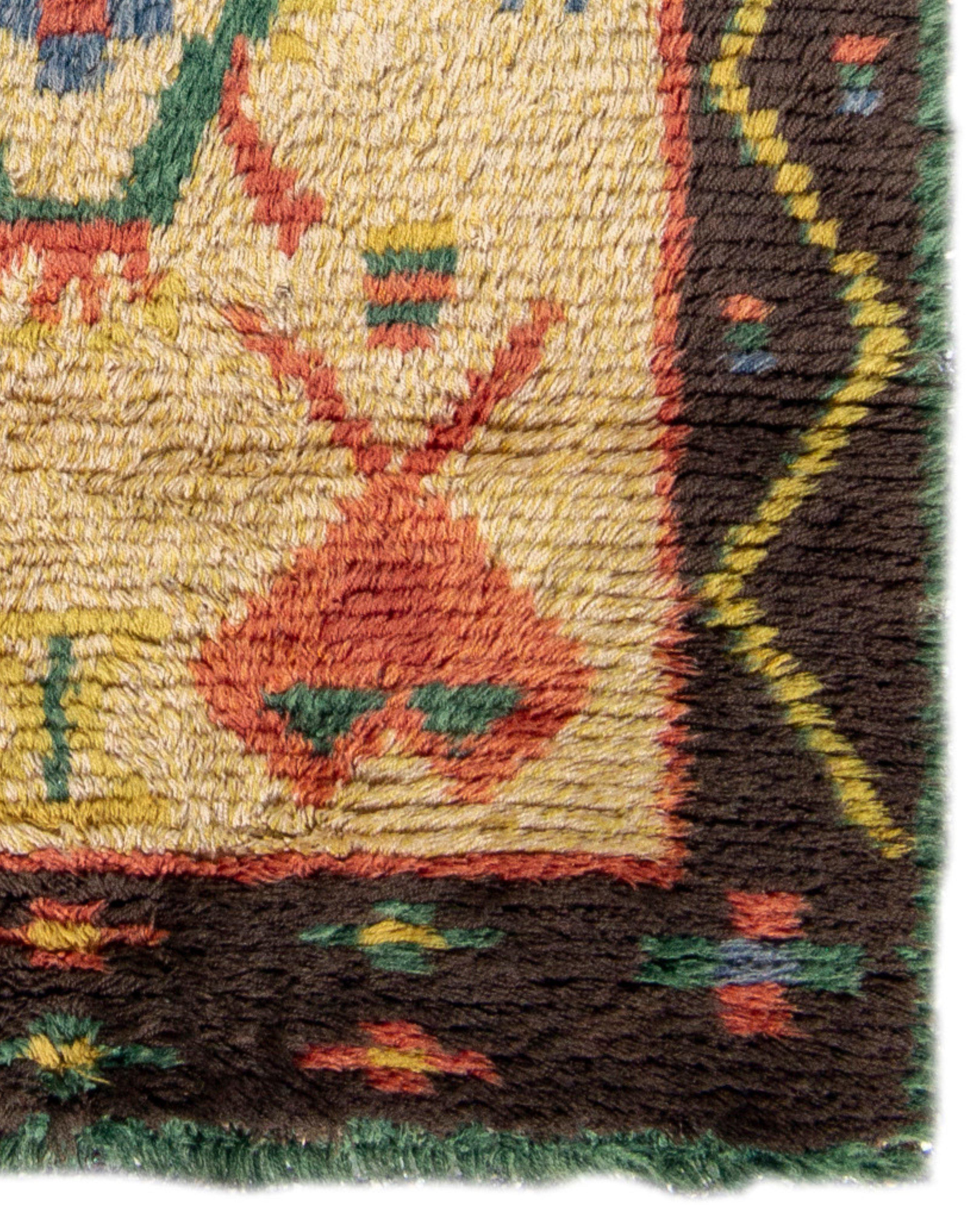 Rya Rug, Mid-20th Century In Excellent Condition For Sale In San Francisco, CA