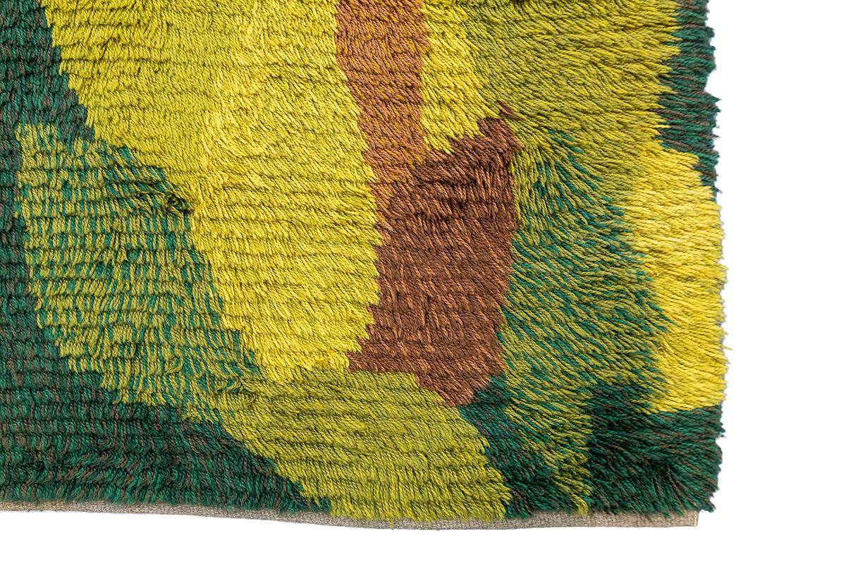 Hand-Knotted Rya Rug Natural Theme Mollaianrugs Collection For Sale