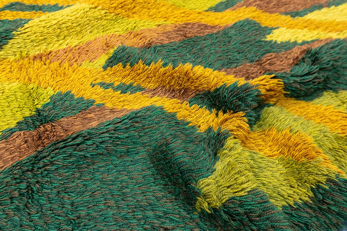 20th Century Rya Rug Natural Theme Mollaianrugs Collection For Sale