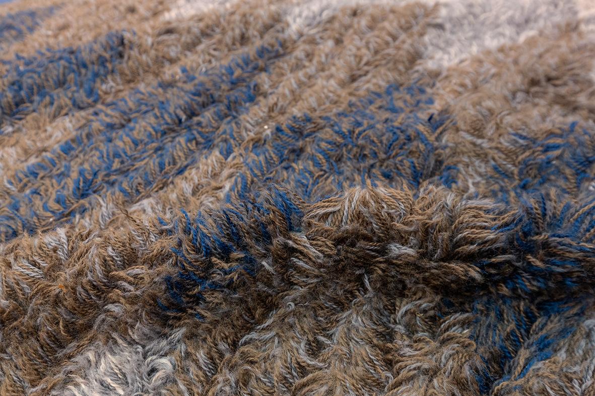 20th Century Rya Rug Soft Color Palette For Sale
