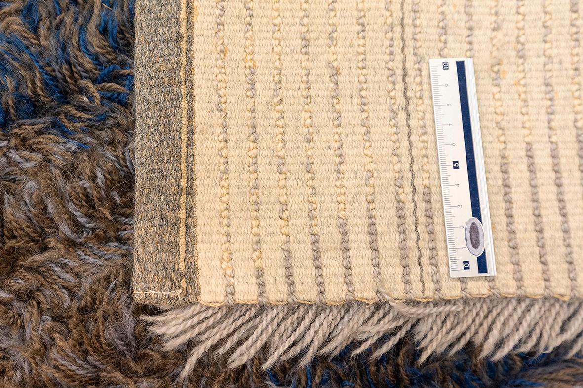Wool Rya Rug Soft Color Palette For Sale