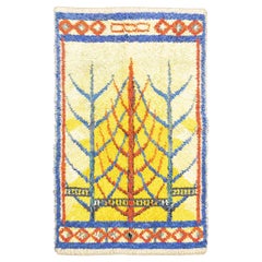 Rya Rug Swedish Beige/Blue Color