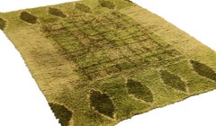 Rya Rug Swedish with Abstract Design