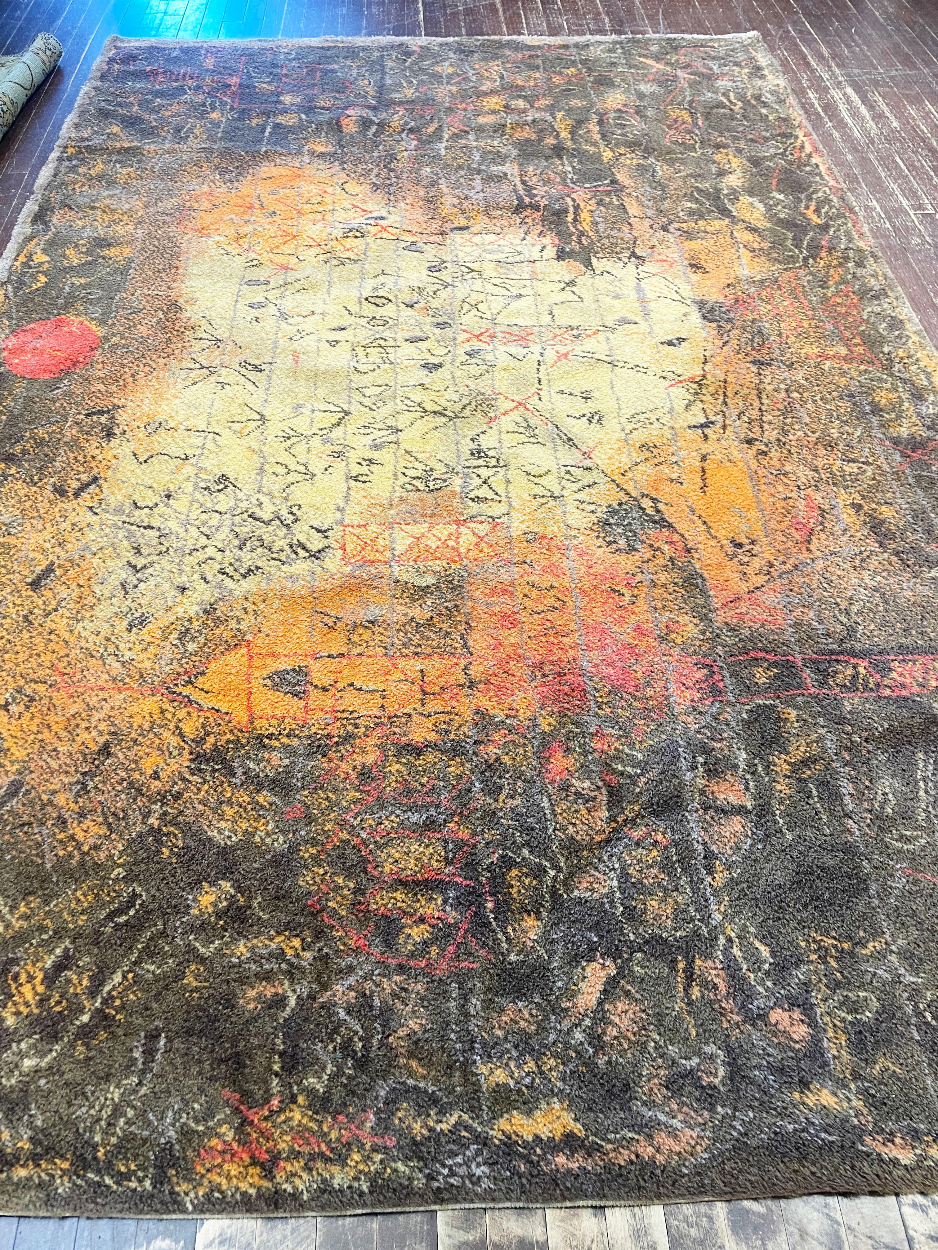 Rya Rug Vintage 1925's Scandinavian/Danish Shag Rug en vente 2