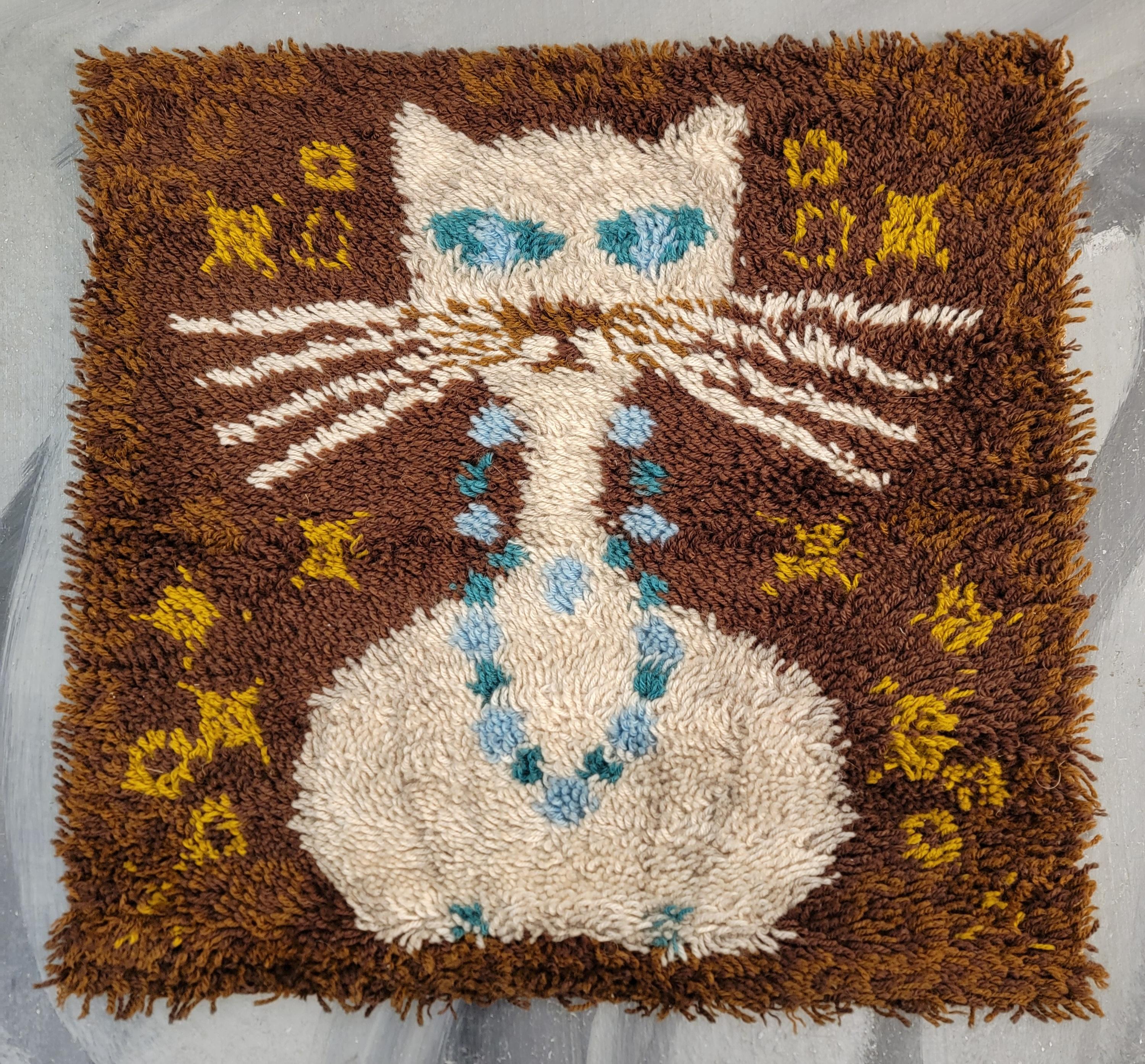 Scandinavian Modern Rya Shag Rug Cat