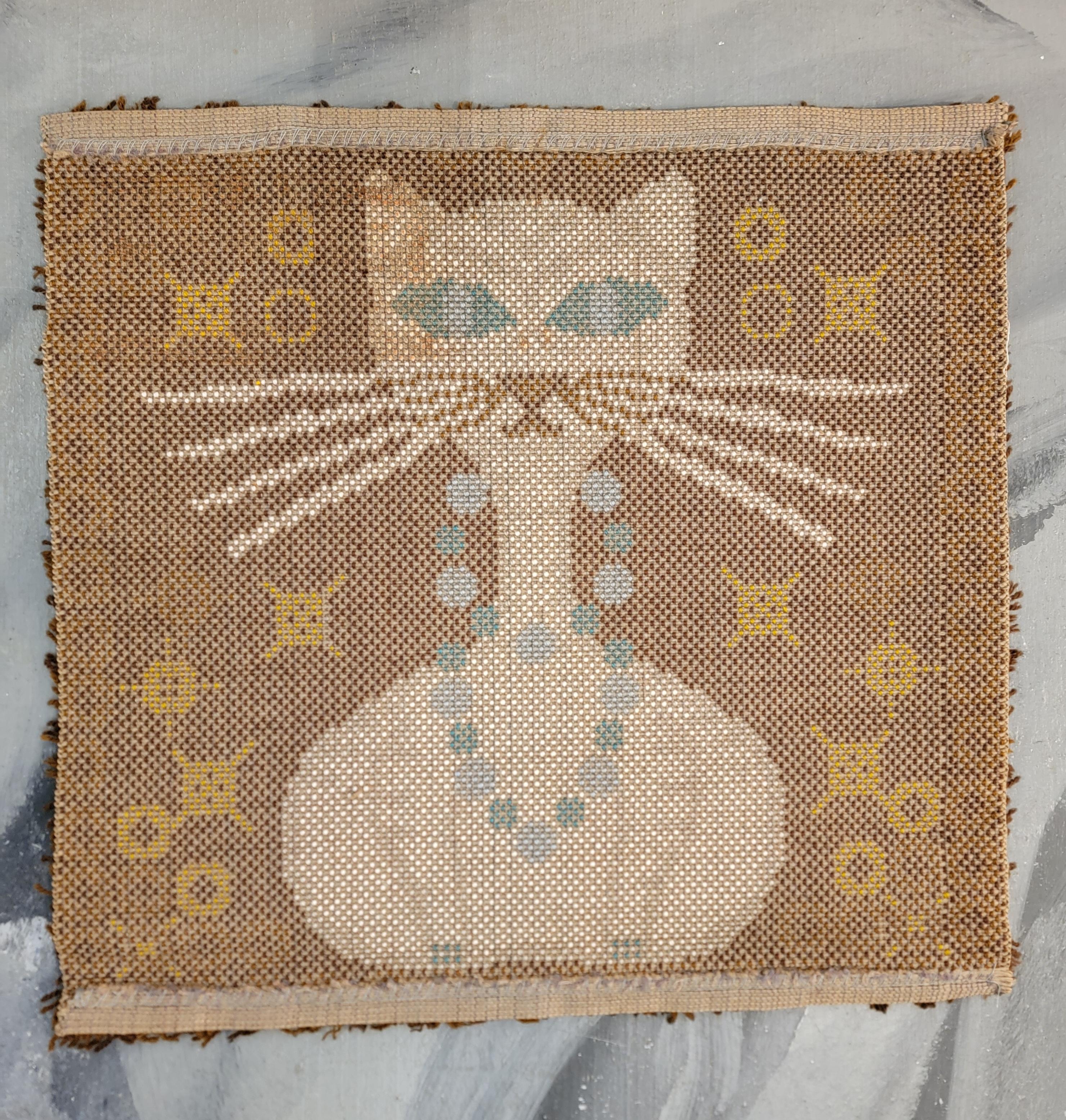 20th Century Rya Shag Rug Cat