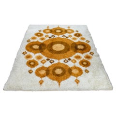 Rya Sonet Vintage Danish Mid Century Modern Wool Blend Area Rug Made In Denmark