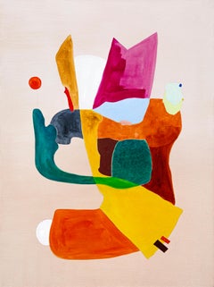 Flussi arcaici: Pittura astratta a olio su lino, anni 2010, nuova, 40x30