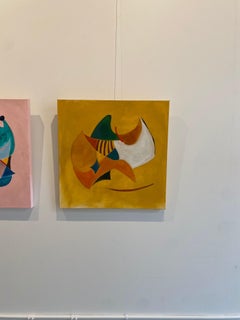 Fruitful Landing: Abstract Oil Painting on Canvas, 2010s, New, 24x24