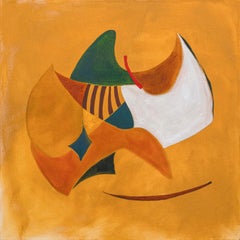 Fruitful Landing: Abstract Oil Painting on Canvas, 2010s, New, 24x24