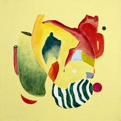 Open for Business: Abstract Oil Painting on Canvas, 2010s, New, 20x20
