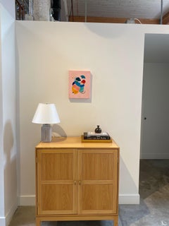 The Embrace: Abstract Painting, Oil on Canvas, 2010s, New, 14x11