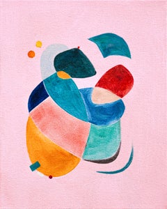 The Embrace: Abstract Painting, Oil on Canvas, 2010s, New, 14x11