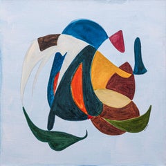 The Stowaway: Abstract Oil Painting on Canvas, 2010s, New, 24x24