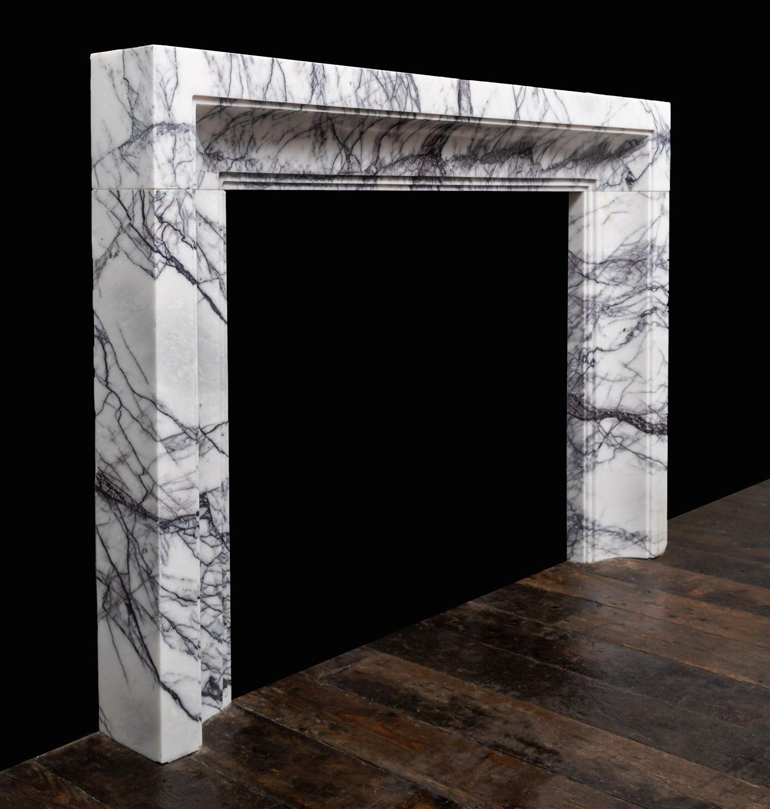 art deco marble fireplace