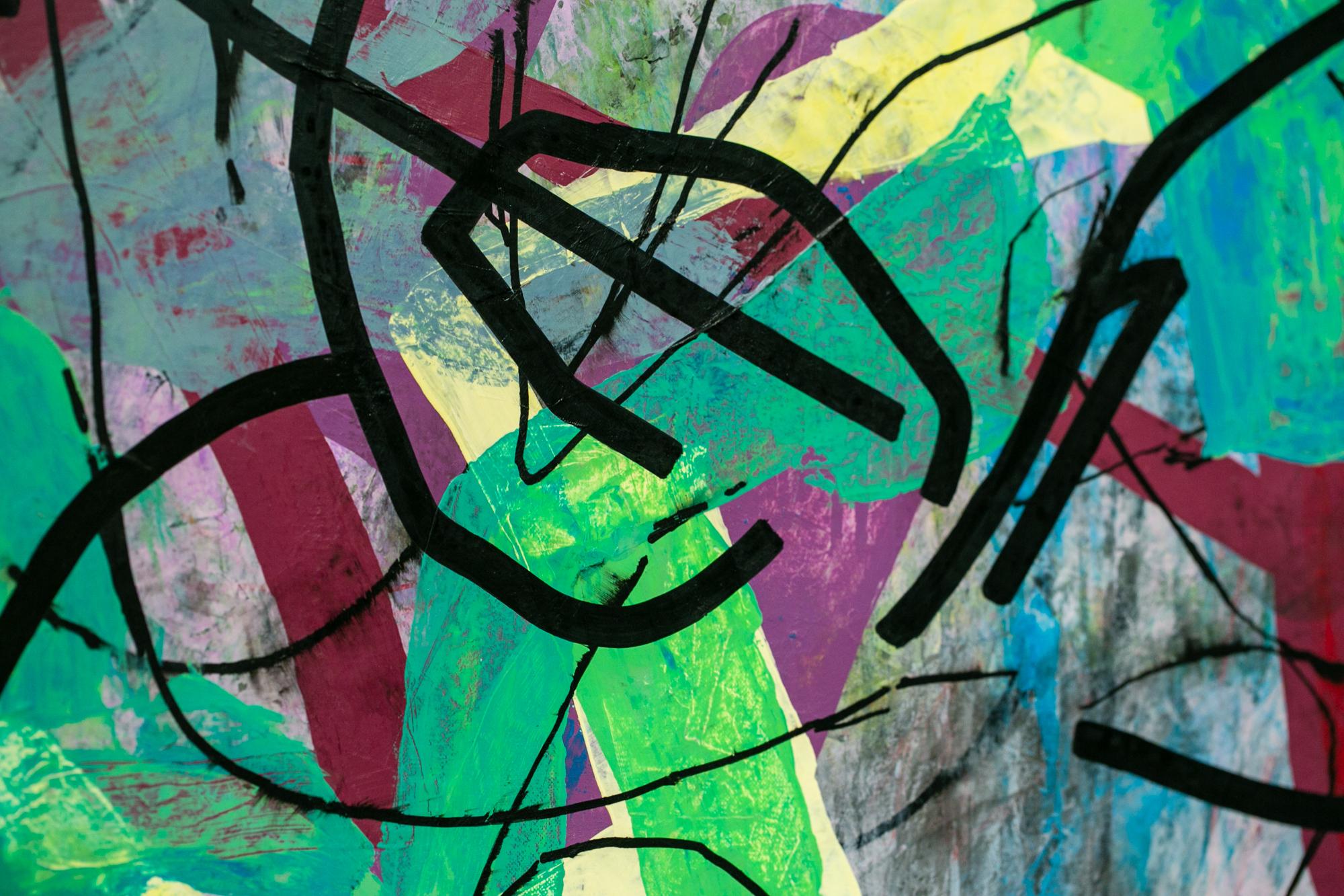 Senza titolo 150901 - Abstract Painting Blu di Ryan Beck